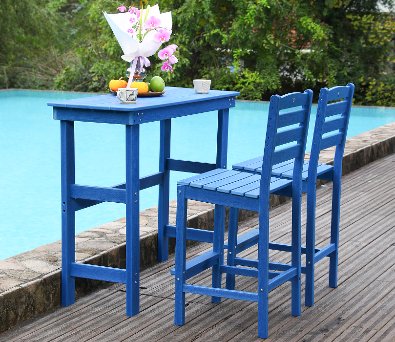 HDPE outdoor dining table and chair set chair