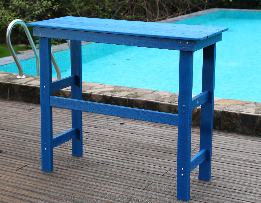 HDPE outdoor dining table and chair set bench