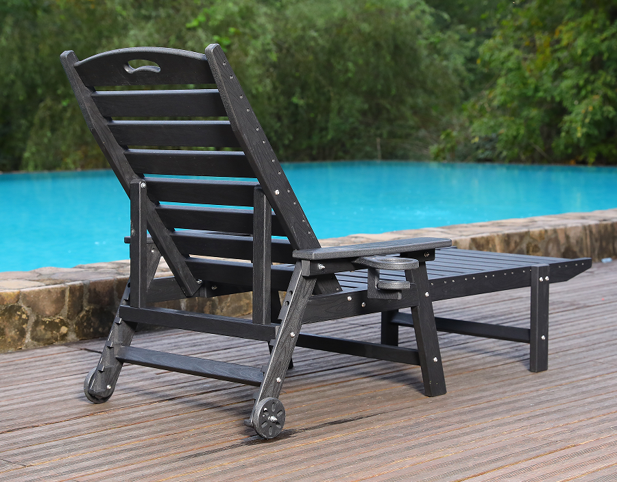 HDPE Adirondack Outdoor Lounge Chair White, Single