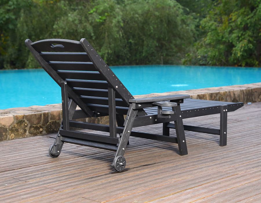 HDPE Adirondack Outdoor Lounge Chair White, Single