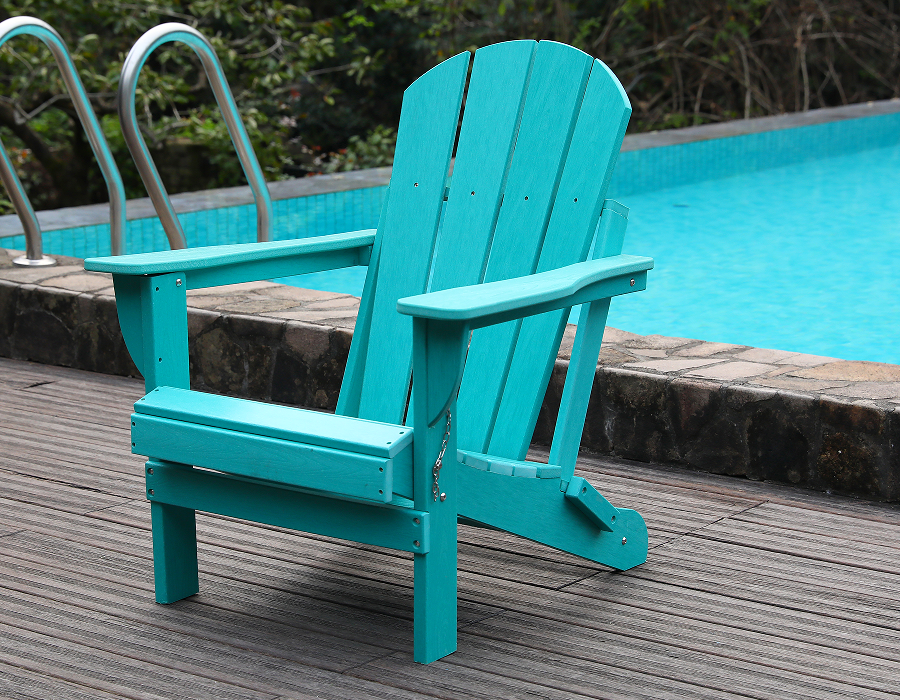 HDPE Adirondack Frog Chair, Turquoise